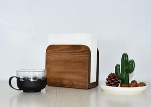 Watch Rustic Wooden Napkin Holders For Tables, Natural Pine on Amazon Live