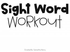 Sight Word Workout Video - Color Words