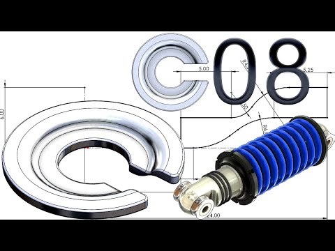 8-Project 56| Shock Absorber |SolidWorks Tutorial: Spring Seat #solidworks #tutorial