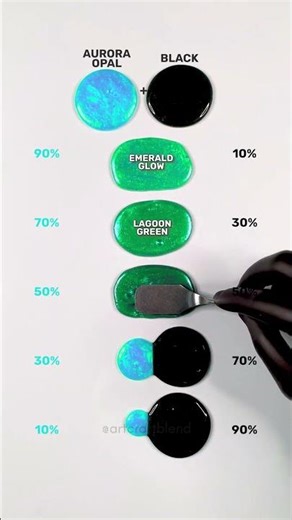 Light And Shadow In One Spellbinding Blend 🌑 #colormixing #satisfying