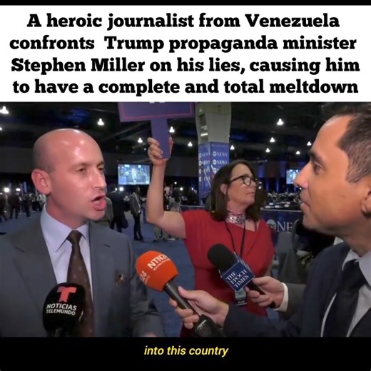 79K views · 3.6K reactions | From reporter Jose Maria Del Pino: "I asked Stephen Miller, one of Donald Trump's top advisors, what is the evidence for saying that Caracas and Venezuela are safer than the United States. He began by answering that it is the government's numbers. I asked him if he trusted Maduro's numbers. And this was his reaction." | The Resistance | Facebook