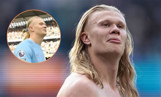 Watch: Erling Haaland goes viral singing after Man City win vs Arsenal in title race