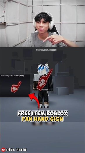 Cara Dapat Free Item Fan Hand Sign Roblox #roblox #shorts #freeitems