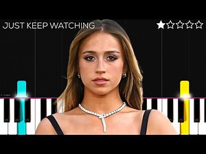 Tate McRae - Just Keep Watching | EASY Piano Tutorial