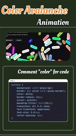 🔥Color Avalanche Animation Using HTML, CSS & JavaScript #coding
