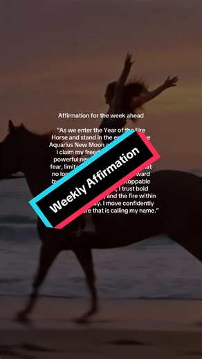 Year of the Fire Horse the Aquarius New Moon solar eclipse is here! This week is about freedom, bold new beginnings, and being propelled forward into your next chapter. Expect powerful shifts, innovative ideas, and the courage to finally move on what’s been calling you. #yearofthefirehorse #energyupdate #affirmation