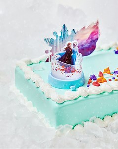 Join Anna and Elsa on their mythical journey with our NEW Disney® Frozen II cake design. Customize your cake with your favourite flavour of ice cream and choice of Chocolate or Vanilla Cake ❄️: http://bit.ly/2rjIZZe | Baskin-Robbins