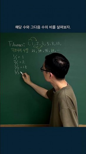 황금비 (2) 피보나치 수열 #판서
