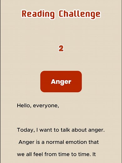Anger (Reading Challenge ) #learnenglish #readingchallenge #practiceenglish #studyenglish #englishtest