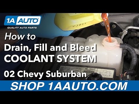 How to Drain Fill and Bleed Coolant System 00-06 Chevy Suburban