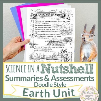 Summaries and Assessments for Earth Unit 4th Grade NGSS Science in a Nutshell