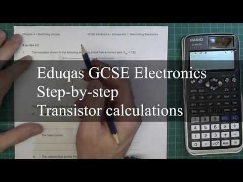 Transistor current and voltage calculations | step-by-step calculations for GCSE Electronics