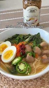 Mushroom & Vegetable Ramen Inspired Soup l Easy 30 Minute Soup Recipe