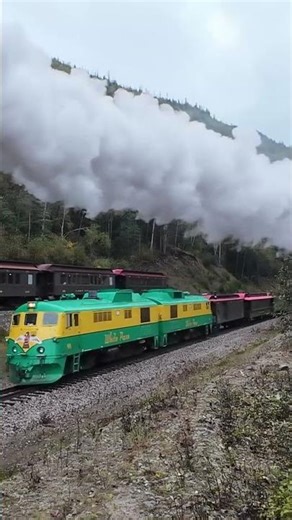 Great Train Race #steamlocomotive #steam #trains #railfan #railfanning #railroad #railway #whitepass