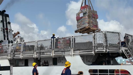 Crew members aboard USCGC Valiant (WMEC 621) offloads approximately $138 million worth of illicit drugs at Port Everglades, Florida, June 6, 2025. The seized contraband was the result of five interdictions in the Caribbean Sea by Coast Guard and interagency partners. (U.S. Coast Guard video by Petty Officer 2nd Class Eric Rodriguez) | U.S. Coast Guard Southeast