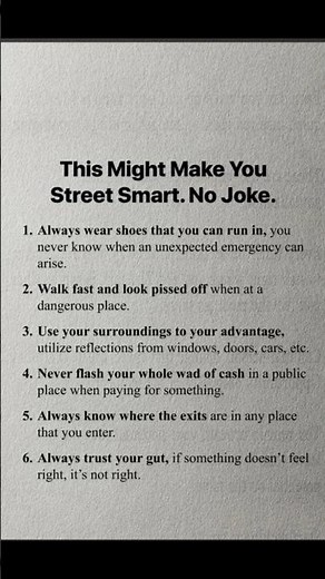 6 Street Smart Tips You Need to Know 😳 | This Might Actually Save Your Life