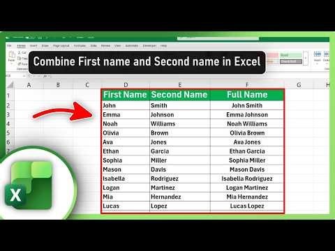 How to Combine First and Last Name in Excel (2 Easy Ways)