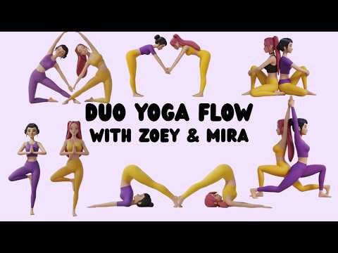 Partner Yoga for Kids | Stretching, Balance | Mindfulness with Zoey & Mira