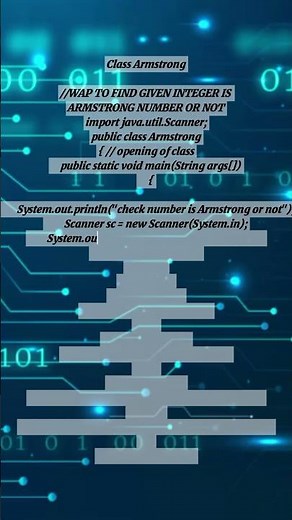 armstrong number program #java #short #computer #short