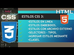 Añadir CSS en HTML/HTML5: Aprende 3 maneras de insertar CSS en tus páginas HTML.
