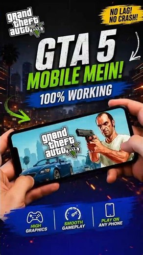 😯How To Download GTA 5 on Android (EASY) 100% Working😱 #shorts #gta5 #gta5android
