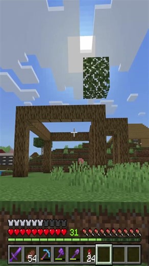 Minecraft New Oak Wood Fletcher Villager House #mc #minecraft #multiplayer #realms #shorts