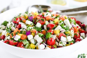 Arabic/Israeli Salad Recipe with Za'atar Dressing