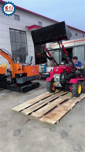 High Chassis 35HP 4WD Micro Loader Rotavator #rotarytiller #tractor #minitractor #cultivator #farm