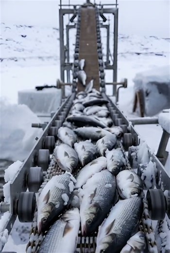 Full Process: Catching Fish to Final Packaging 🐟 #seafoodprocessing #seafood #fishing #equipment