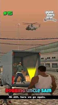 GTA San Andreas Robbing Uncle Sam Mission 😱 Army Base Heist |CJ & Ryder Steal Weapons(Full Gameplay)