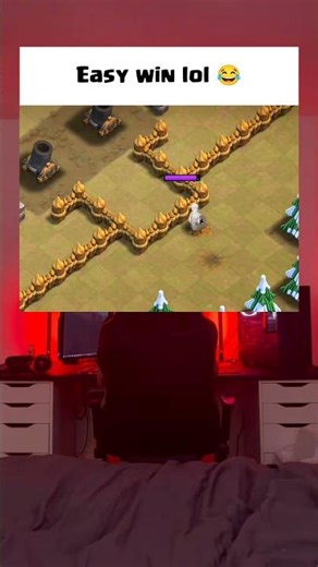 easy win lol 🤣 - COC | #clashofclans #cocshorts #shorts