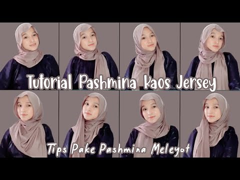 TUTORIAL PASHMINA KAOS JERSEY | Tips Pashmina Meleyot | Tutut Arinda Herawati