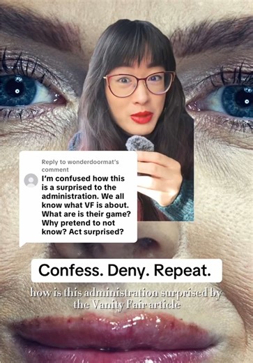 Replying to @wonderdoormat The administration isn’t surprised by the Vanity Fair article, they are performing outrage. This isn’t a hit piece. It is strategy. When power can confess on record and deny it, it’s not confusion, it is theater.