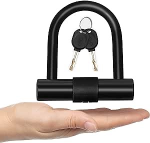 Small U Lock - 14 Thick Hardened Alloy Steel U Shackle, Anti-Theft, Anti-Saw, Anti-Cut. for Motorcycle disc Lock Bicycle U Lock and Chain Lock (no Security Cable and Security Chain)