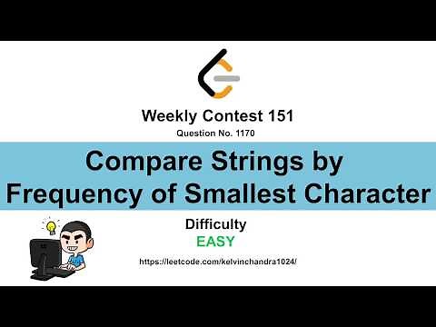 1170 Compare Strings by Frequency of the Smallest Character