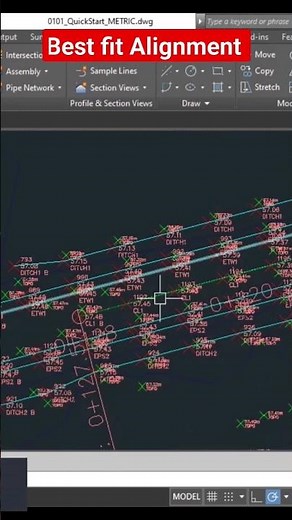How to Create Best Fit Alignment using Breaklines as Reference in AutoCAD Civil 3d #viralvideo