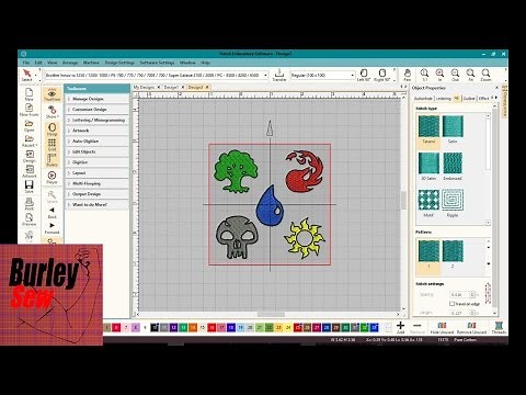 Hatch Embroider Software Video 2- Embroidery Basics- Manage and Customize Designs