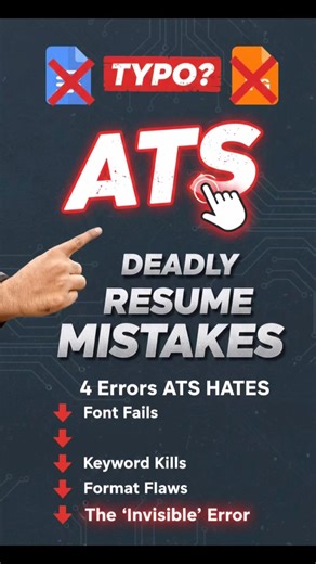 4 Resume Mistakes That ATS Always Rejects | Avoid Left Swipe 🚫 #resume #ytshorts #ats #resumetips