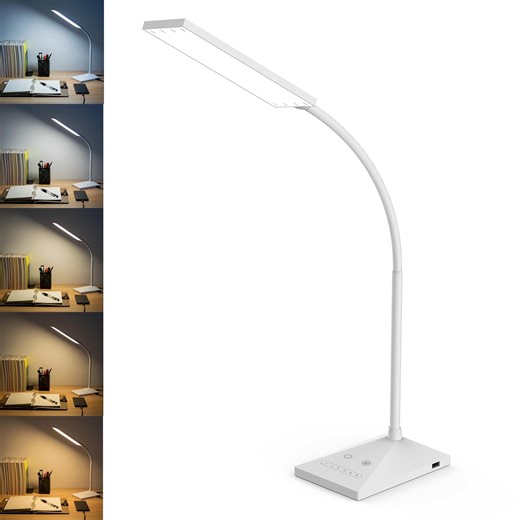 KOOTION 12W Desk Lamp 72 LEDs White Table Light Home or Office Work