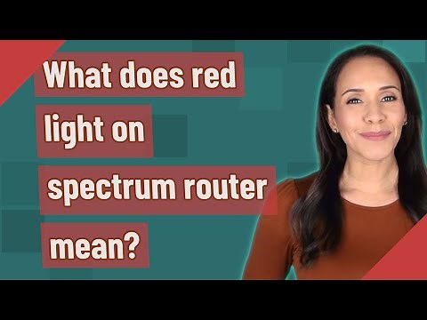 What does red light on spectrum router mean?