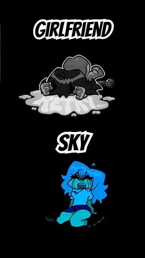 FNF GF VS SKY GAME OVER #fnf #fnfmod #sky #animation