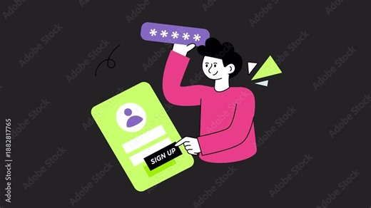 Create New Account 2D Graphics motion animation alpha channel