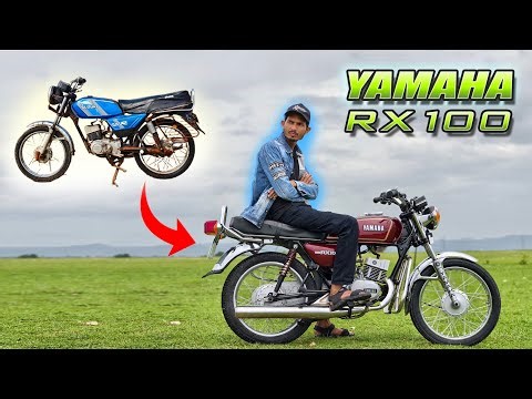 Suzuki Max 100 Transform into Yamaha RX 100 | Ultimate Bike Conversion!😯 #bikemodification #gearmod