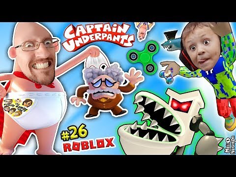 CAPTAIN UNDERPANTS useless FIDGET SPINNER! ROBLOX MOVIE ADVENTURE OBBY (FGTEEV #26)