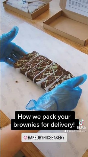 How we pack your brownies for delivery to keep them so fresh!