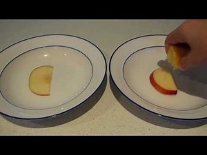 The oxidation of apple