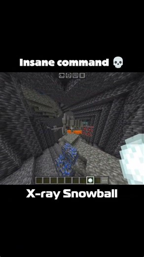 Insane command X-ray Snowball Minecraft.