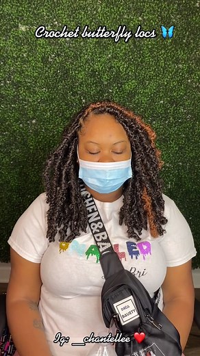Crochet Butterfly Locs Tutorial: Singles in the Front 🦋