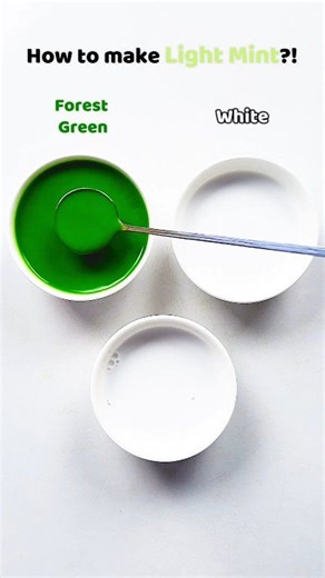 How to make Light Mint?! #colormixing #satisfying #asmr #fblifestyle | Painting Academy