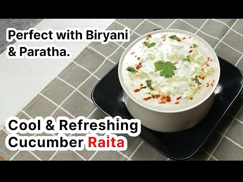 5 Minute Easy Cucumber Raita Recipe - A Perfect Side for Spicy Meals